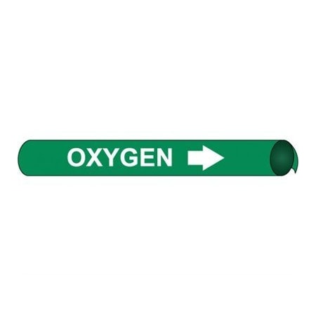 Nmc Pipemarker Strap-On, Oxygen W/G, Fits Ov H4080